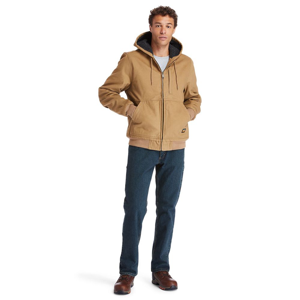 Chaquetas Timberland Argentina Hombre - Pro® Gritman Lined, Hooded Lona - Marrones - PIWGUY-173